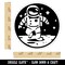Astronaut In Space on the Moon Rubber Stamp for Stamping Crafting Planners